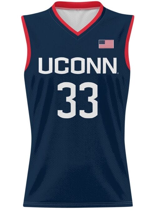 Caroline Ducharme Jersey #33 UConn Huskies College Basketball Navy