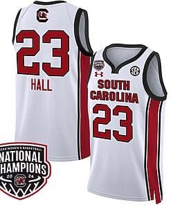 Bree Hall Jersey #23 South Carolina Gamecocks Basketball 2024 National Champions All Stitched White