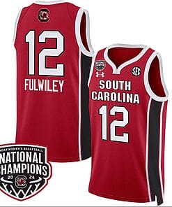 MiLaysia Fulwiley Jersey #12 South Carolina Gamecocks Basketball 2024 National Champions All Stitched Red