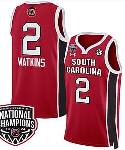Ashlyn Watkins Jersey #2 South Carolina Gamecocks Basketball 2024 National Champions All Stitched Red