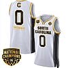 Te Hina Paopao Jersey #0 South Carolina Gamecocks Basketball 2024 National Champions All Stitched White Gold