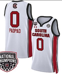 Te Hina Paopao Jersey #0 South Carolina Gamecocks Basketball 2024 National Champions All Stitched White