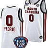 Te Hina Paopao Jersey #0 South Carolina Gamecocks Basketball 2024 NCAA March Madness Final Four White
