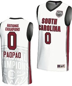 Te Hina Paopao Jersey #0 South Carolina Gamecocks 2024 NCAA Basketball National Champions White