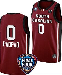 Te Hina Paopao Jersey #0 South Carolina Gamecocks Basketball 2024 NCAA March Madness Final Four Garnet