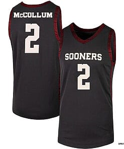 TJavian McCollum Jersey #2 Oklahoma Sooners College Basketball Black