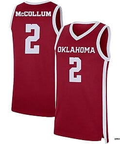 TJavian McCollum Jersey #2 Oklahoma Sooners College Basketball Red