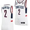 Tristen Newton Jersey UConn Huskies College Basketball Alumni White #2
