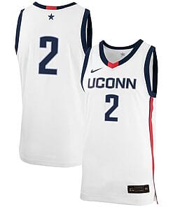 Tristen Newton Jersey #2 UConn Huskies College Basketball No Name White