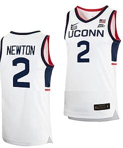 Tristen Newton Jersey UConn Huskies College Basketball White Replica #2