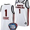Zia Cooke Jersey #1 South Carolina Gamecocks Basketball 2024 NCAA March Madness Final Four White
