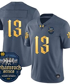 Notre Dame Shamrock Series 2024 Jersey Number 13 No Name College Football Stitched