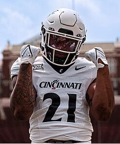 Cincinnati Bearcats Corey Kiner Jersey #21 White 2023 Replica College Football