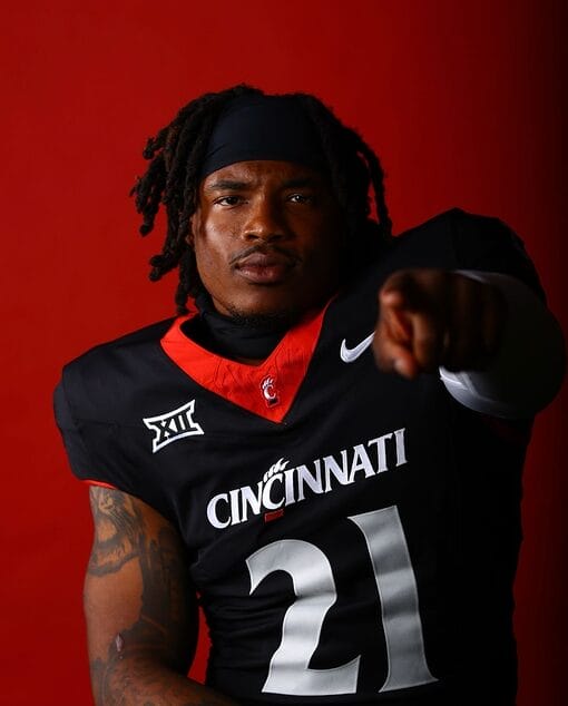 Cincinnati Bearcats Corey Kiner Jersey #21 Black 2023 Replica College Football