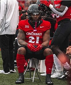 Cincinnati Bearcats Corey Kiner Jersey #21 Red 2023 Replica College Football