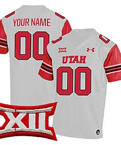 Custom Utah Utes Jersey Name and Number College Football White Away Game