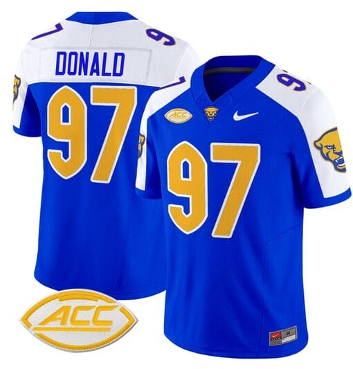 Aaron Donald Jersey #97 Pittsburgh Panthers Vapor Limited College Football Stitched Royal Alternate