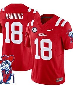 Archie Manning Jersey #18 Ole Miss Rebels Vapor Limited College Football Stitched Red