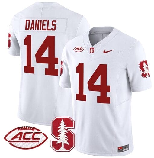 Ashton Daniels Jersey #14 Stanford Cardinal Vapor Limited College Football Stitched White