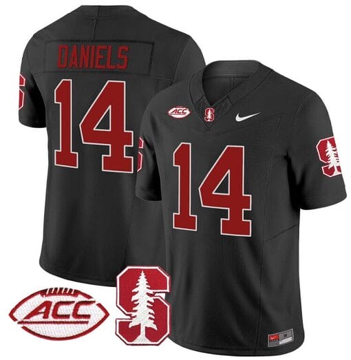 Ashton Daniels Jersey #14 Stanford Cardinal Vapor Limited College Football Stitched Black