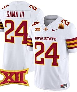 Abu Sama III Jersey #24 Iowa State Cyclones Vapor Limited College Football Stitched White
