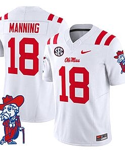 Archie Manning Jersey #18 Ole Miss Rebels Vapor Limited College Football Stitched White