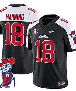 Archie Manning Jersey #18 Ole Miss Rebels Vapor Limited College Football Stitched Black Alternate