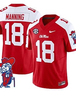 Archie Manning Jersey #18 Ole Miss Rebels Vapor Limited College Football Stitched Red Alternate