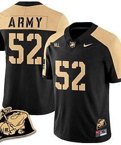 Austin Hill Jersey #52 Army Black Knights Jersey Rocky The Bulldog Patch Vapor Limited College Football Stitched Black Alternate