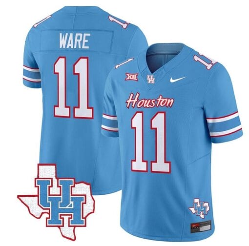 Andre Ware Jersey #11 Houston Cougars Oilers Jersey Inspired Vapor College Football Limited Stitched Blue