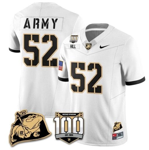 Austin Hill Jersey #52 Army Black Knights Vapor Limited College Football Stitched White