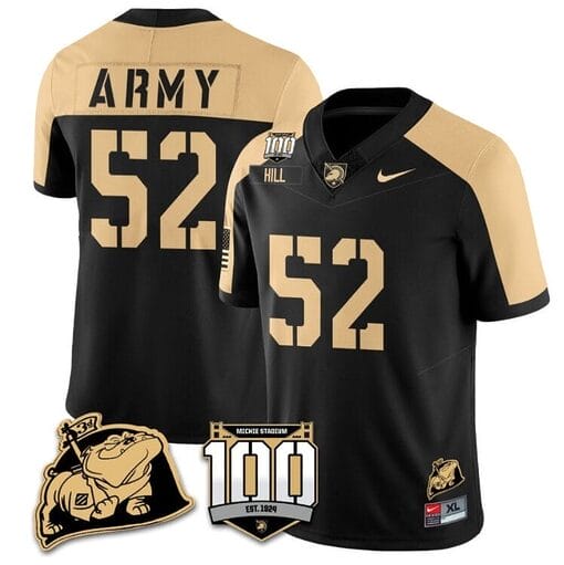 Austin Hill Jersey #52 Army Black Knights Vapor Limited College Football Stitched Black Alternate