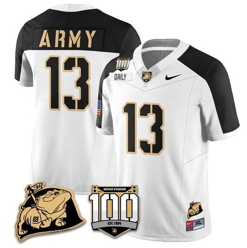 Bryson Daily Jersey #13 Army Black Knights Vapor Limited College Football Stitched White Alternate