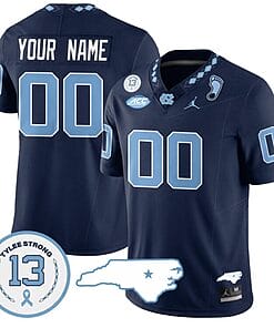 Custom North Carolina Jersey Name and Number Vapor College Football Stitched Navy