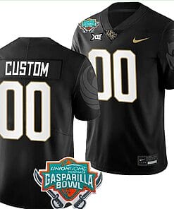 Custom UCF Knights Jersey Name and Number 2023 Gasparilla Bowl Patch Football Black