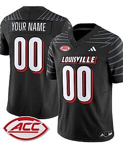 Custom Louisville Cardinals Jersey Name and Number Vapor Football Stitched Black
