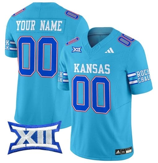 Custom Kansas Jayhawks Jersey Name and Number 2024 Vapor College Football Vapor Limited Old Ku