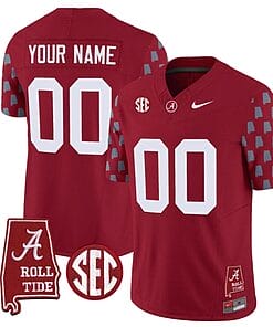 Custom Alabama Crimson Tide Jersey Name and Number Vapor College Football Limited Stitched Crimson