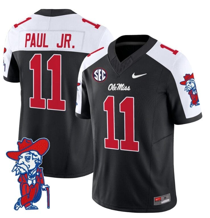 Chris Paul Jr Jersey #11 Ole Miss Rebels Vapor Limited College Football Stitched Black Alternate