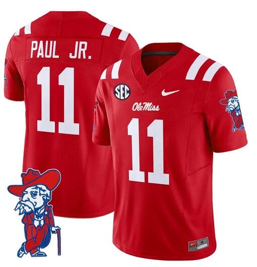 Chris Paul Jr Jersey #11 Ole Miss Rebels Vapor Limited College Football Stitched Red