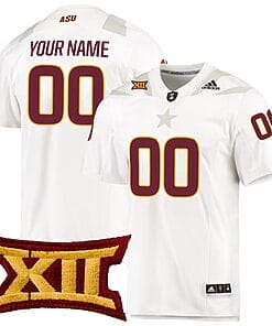 Custom Arizona State Sun Devils Jersey Name and Number College Football White Premier All Stitched