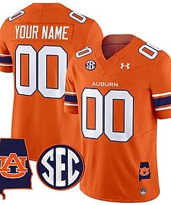Custom Auburn Tigers Jersey Name and Number SEC Patch Vapor Limited College Football Stitched Orange