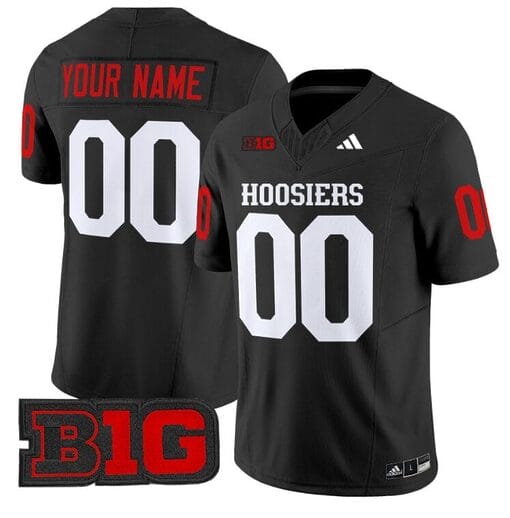 Custom Indiana Hoosiers Jersey Name and Number Vapor Limited Football Black