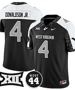 CJ Donaldson Jr Jersey #4 West Virginia Mountaineers 2024 Vapor Limited Football Honor Jerry West Stitched Alternate