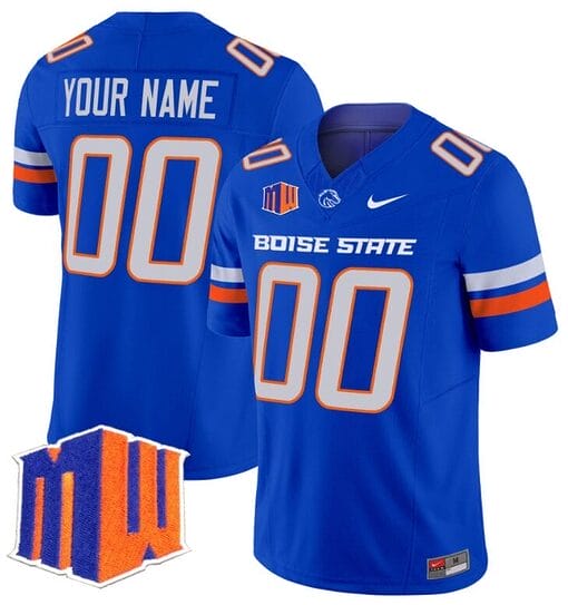 Custom Boise State Broncos Jersey Name and Number Vapor Limited College Football Stitched Royal