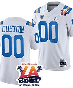 Custom UCLA Bruins Jersey Name and Number 2023 LA Bowl College Football White