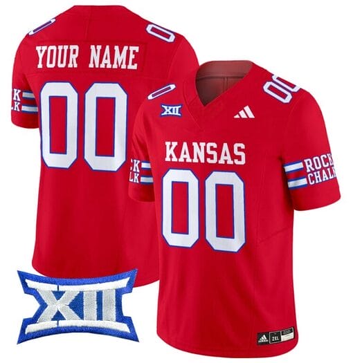 Custom Kansas Jayhawks Jersey Name and Number 2024 Vapor College Football Vapor Limited Red