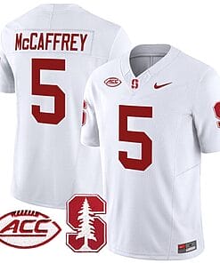 Christian McCaffrey Jersey #5 Stanford Cardinal Vapor Limited College Football Stitched White