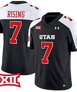Cameron Rising Jersey #7 Utah Utes Vapor Limited College Football Stitched Black Alternate