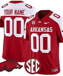 Custom Arkansas Razorbacks Jersey Name and Number Vapor Limited College Football Stitched Cardinal Alternate